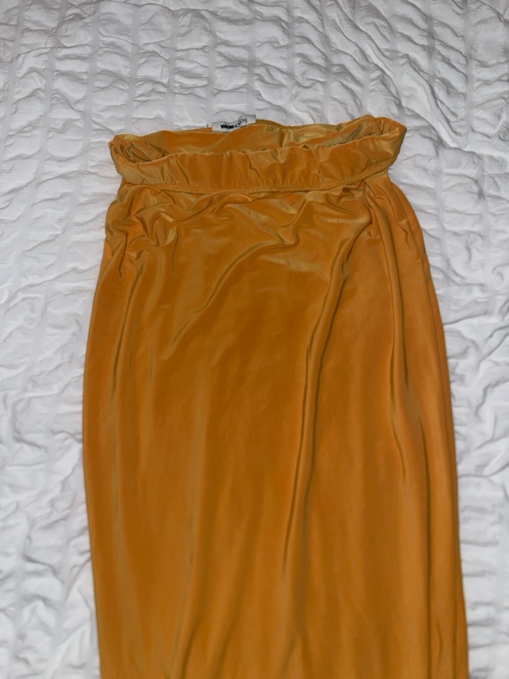 Fashion Nova Mustard Maxi Skirt with Paperbag Waist